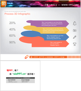 四层结构的层级关系PPT模板图表